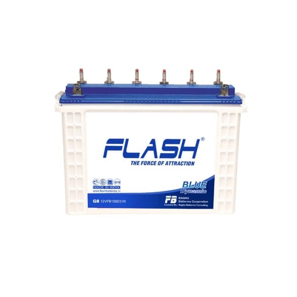 Flash Blue Dynamic G8 150Ah Tall Tubular Solar & Inverter Battery