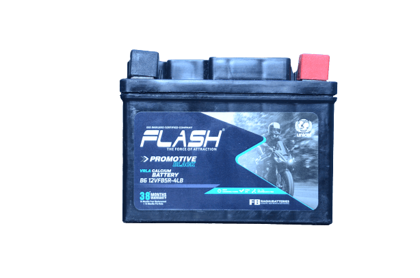 Flash Promotive Black B6 12VFB5R-4LB VRLA Motorcycle Battery