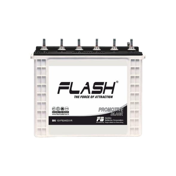 Flash Promotive Black B6 240Ah Extra Heavy Duty Tall Tubular Battery