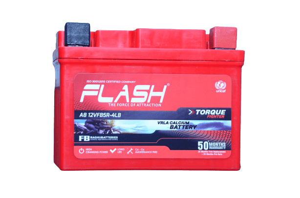 Flash Torque Fighter A8 12VFB5R-4LB VRLA Motorcycle Battery