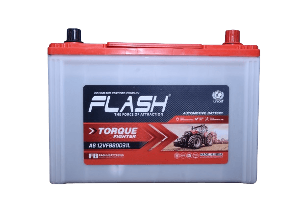 Flash Torque Fighter A8 12VFB80D31L Heavy Tractor Battery